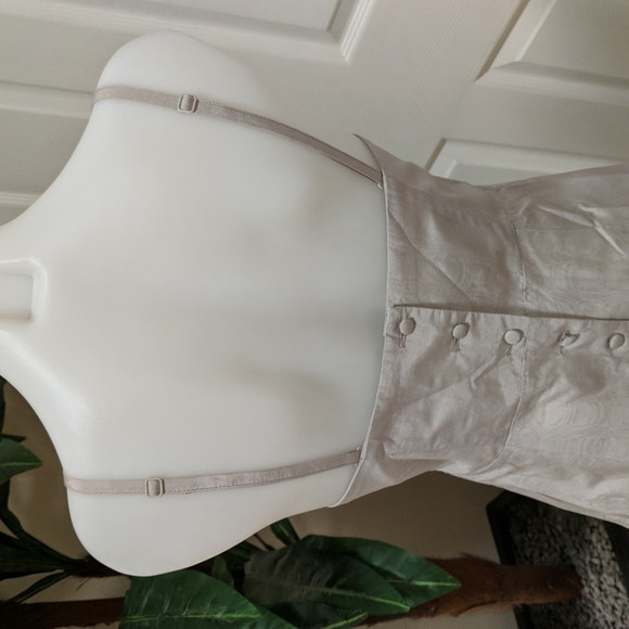 Moulinette Soeurs Women's Lined Bustier Midi Dress Button Back Size 6 - Picture 7 of 14